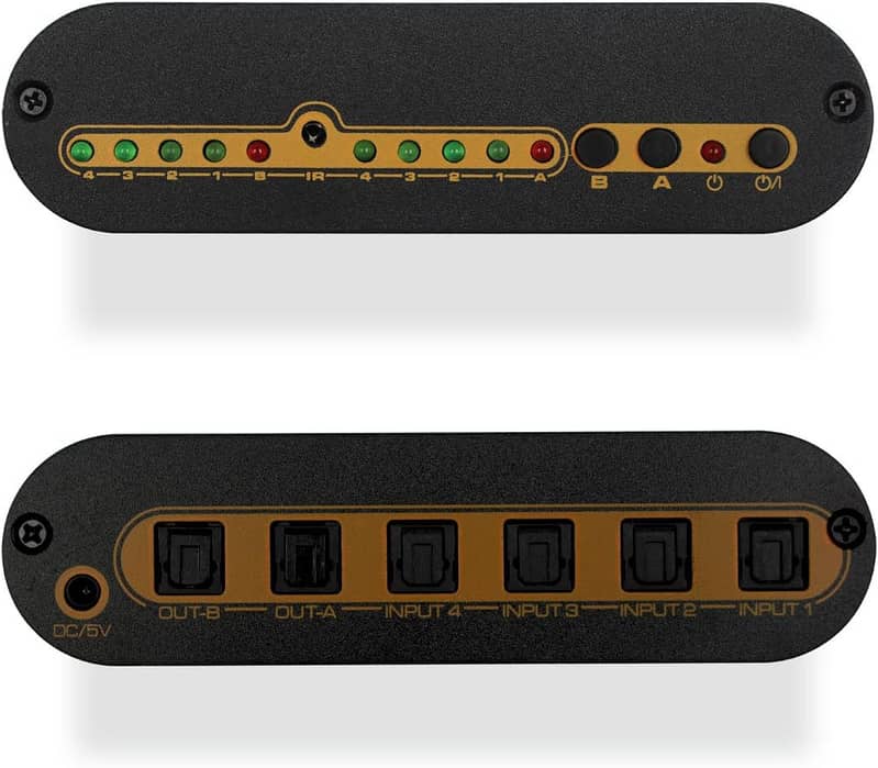 Toslink SPDIF Switch (4x in and 2x out) TOSLINK Digital Optical Audio 6