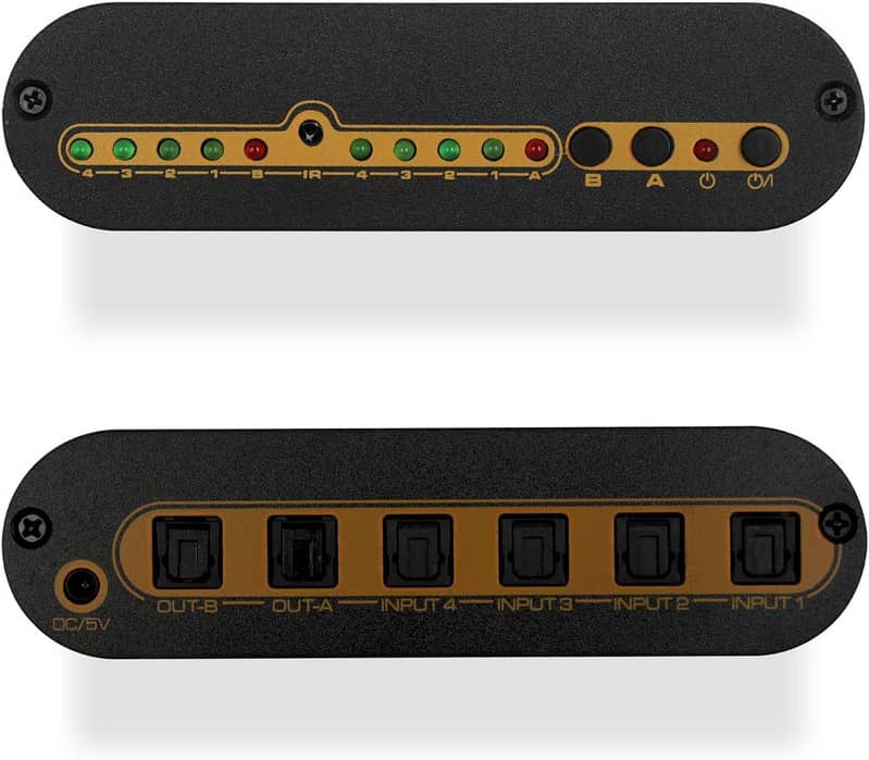 Toslink SPDIF Switch (4x in and 2x out) TOSLINK Digital Optical Audio 3