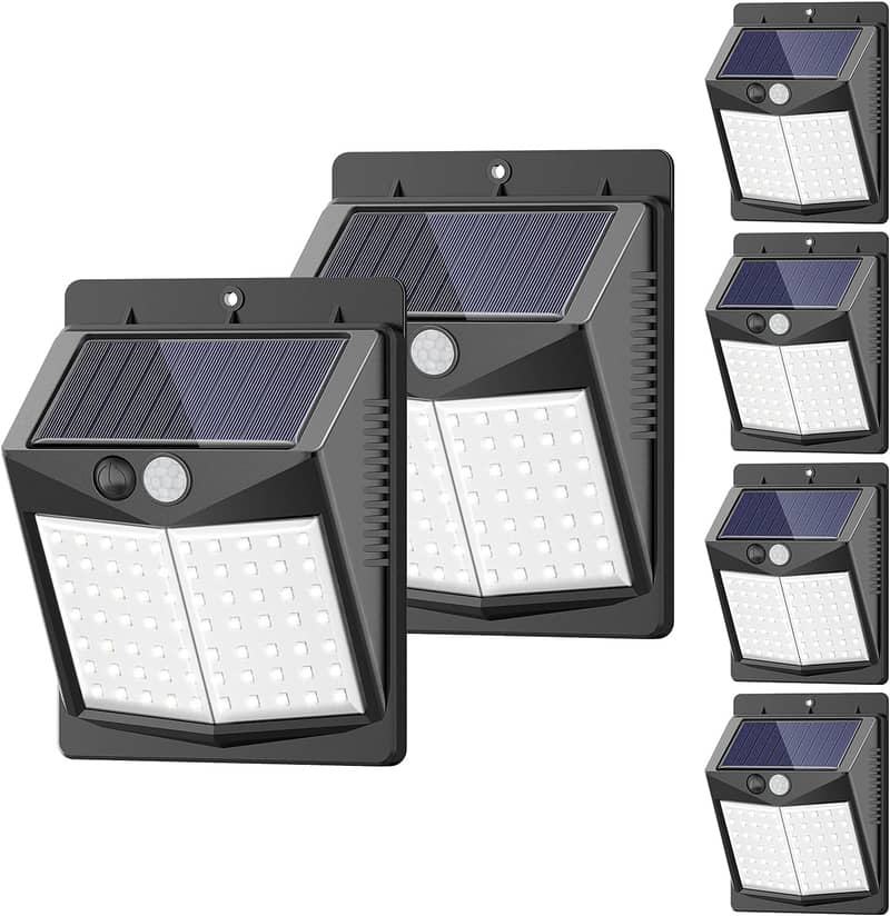 6 LED Cool White Colored Solar Powered Gutter Light,Rain Resistant 1