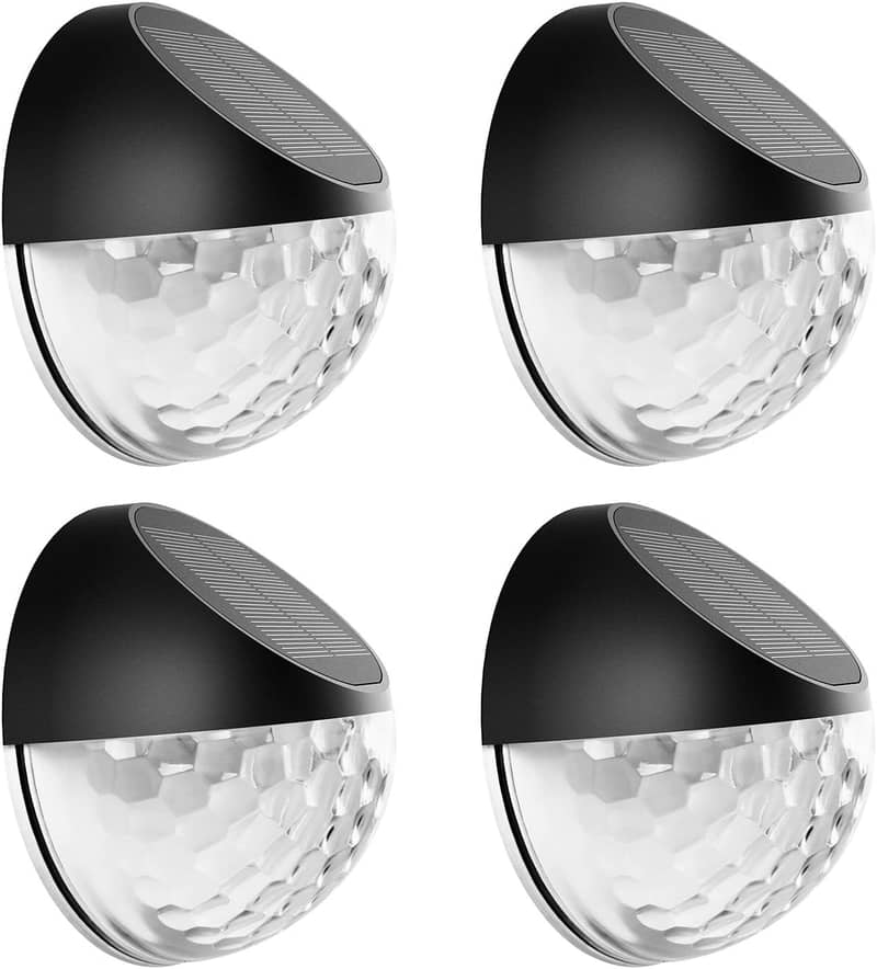 6 LED Cool White Colored Solar Powered Gutter Light,Rain Resistant 6