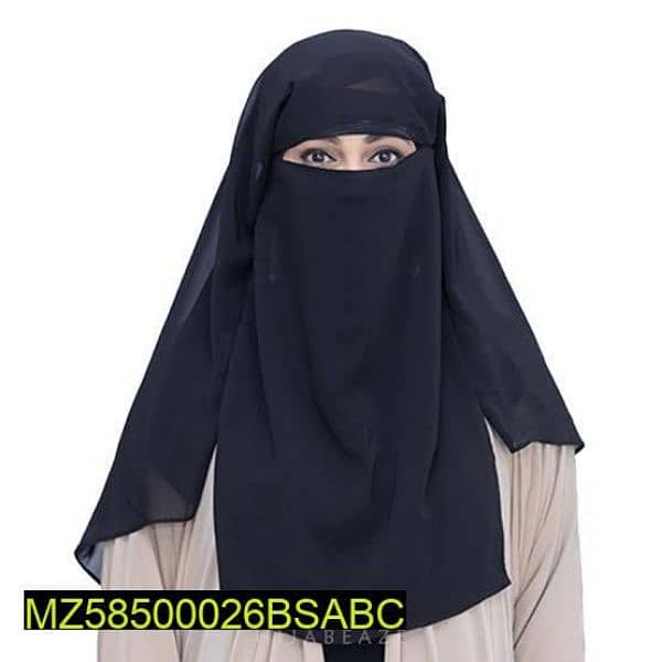 1 pc soft chhifon plain women's niqab 1