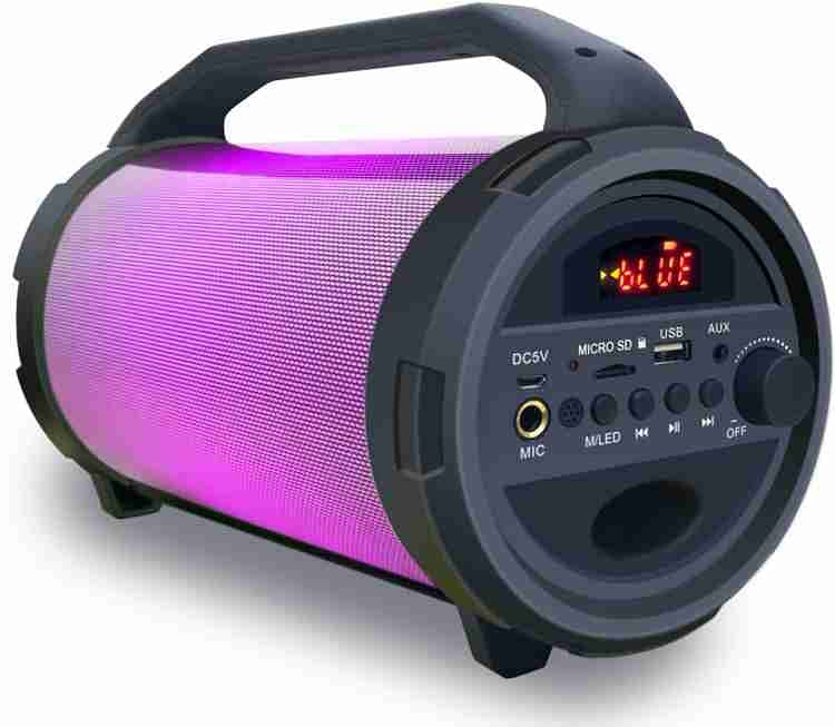 (KTX 1300) 8 inch Speaker With Wired Mic Remote+Colourful light LED 2