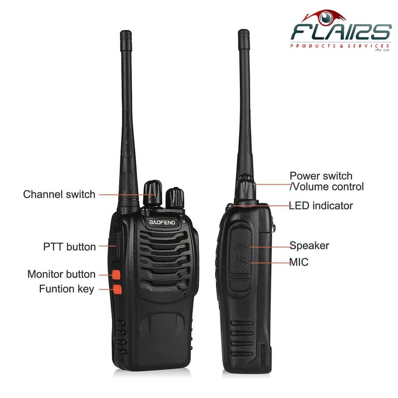 Two_way walkie talkie Set, Stay Connected Anywhere, long range 888S 4