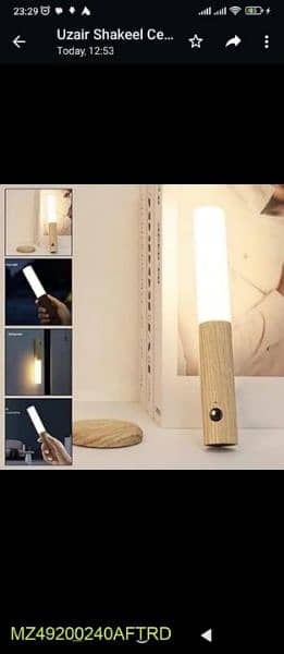 Wooden Led Wall Lamp With Motion Sensor 4