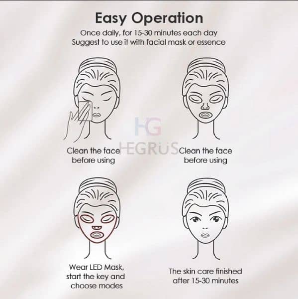 Facial Acne Treatment,7 Color LED Light Mask Home Use Ski Anti-ageing 7