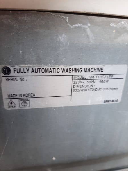 LG Fully automatic washing machine 7