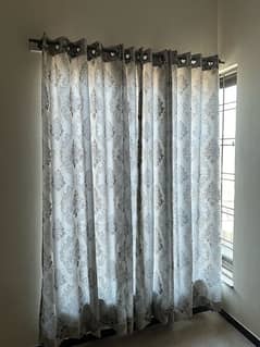 Silver gery curtains
