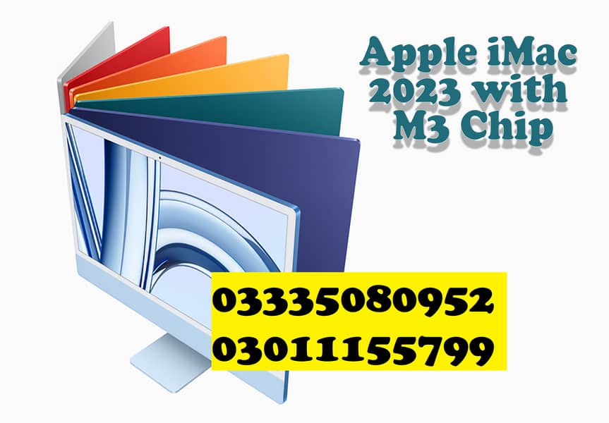 iMac M3 Chip BLUE 24" MQRC3 8-Core GPU 08Gb/256Gb Box Packed 0