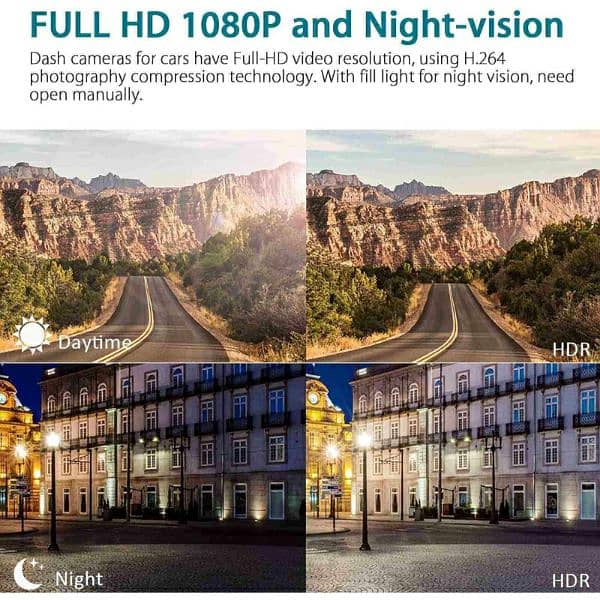 WDR Dashcam 3 Full HD 1080P Video Advanced Car DVR Technology 7