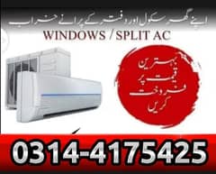 AC sale & Purchase old and used /dc inverter ac split window ac