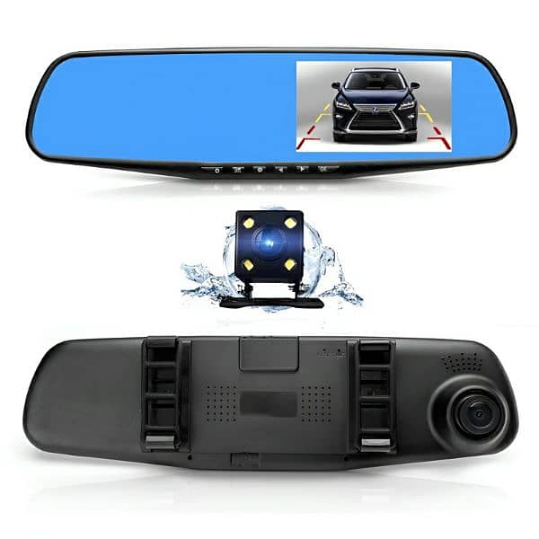Full HD 1080P Dual Mirror Camera With 4.5" TFT Crystal-Clear Dashcam 2