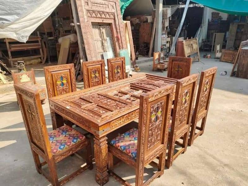 dining table/ wooden table/ chinoti table /Turkish design furniture/ 1