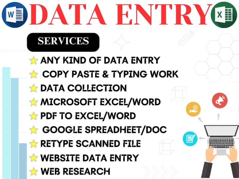 Graphic Desiging and Data Entry Services are Available. 1