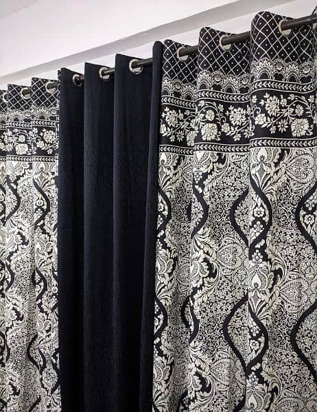3pc Cotton Printed Curtains 0