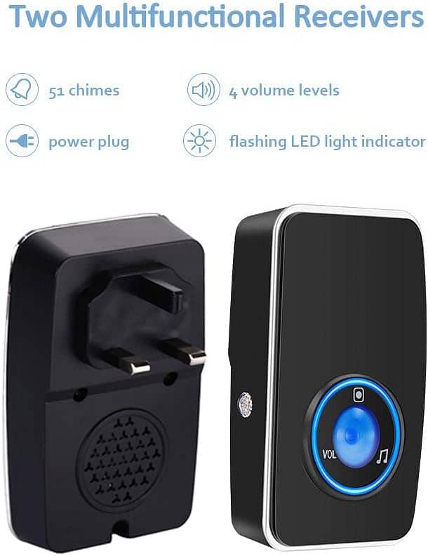 AURTEC Wireless Doorbell Waterproof Self-Powered Transmitter 1