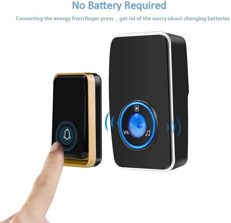 AURTEC Wireless Doorbell Waterproof Self-Powered Transmitter 2