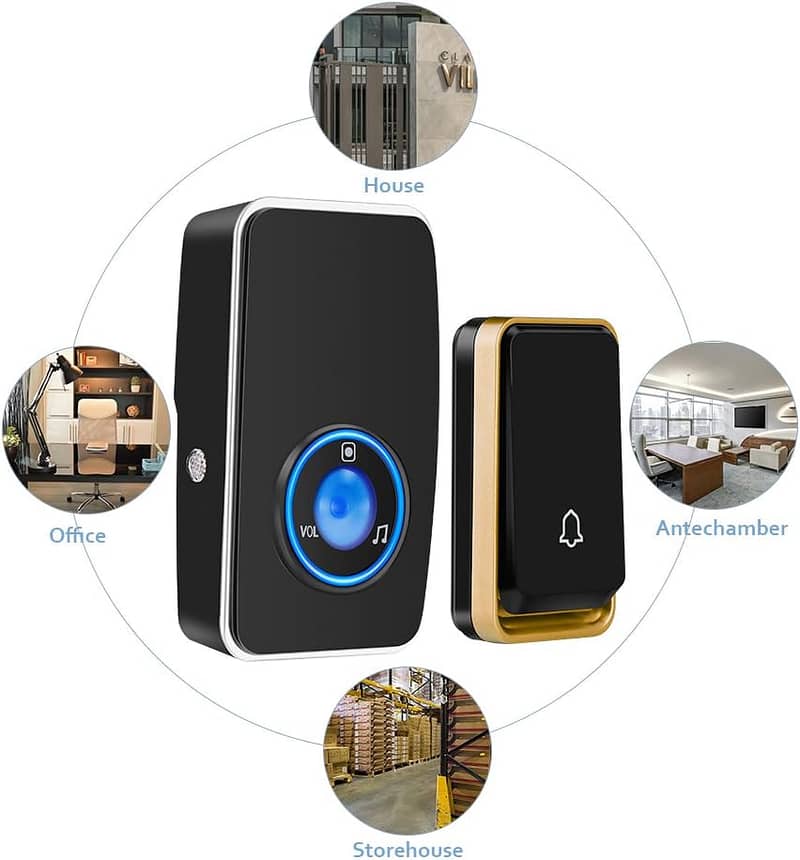 AURTEC Wireless Doorbell Waterproof Self-Powered Transmitter 4