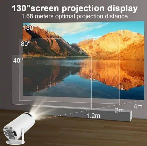 Projector Android 11 hy300 Home cinema outdoor portable projector 5
