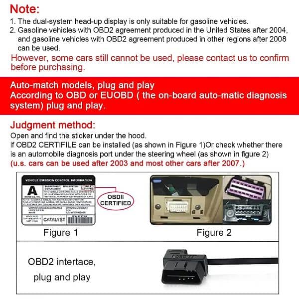 Dual Screen Car Head Up Display OBD2 GPS Auto Display Smart Car 4