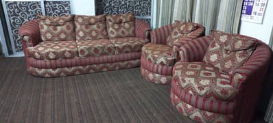 2 sofa set 5 seater cheniot Antique & molti foam read description