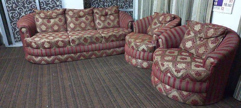 2 sofa set 5 seater cheniot Antique & molti foam read description 2