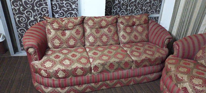 2 sofa set 5 seater cheniot Antique & molti foam read description 6