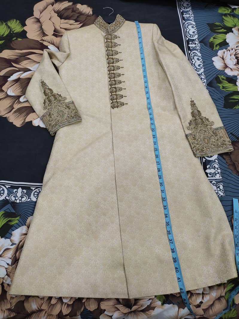 Groom sherwani fully hand work. 2