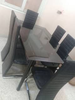 DINING TABLE With 6 CHAIRS
