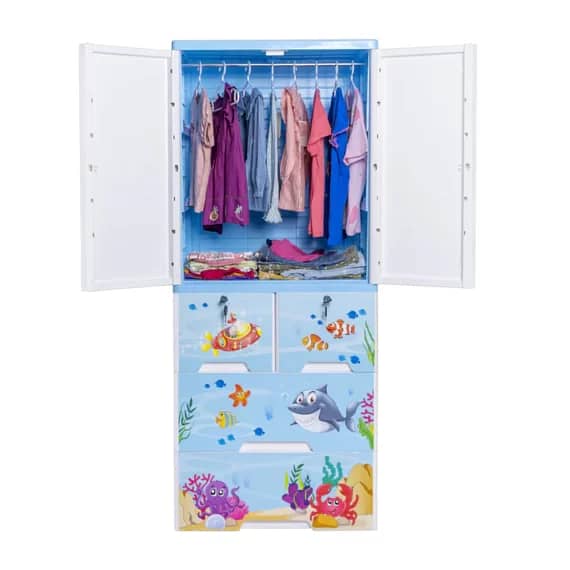 Happy Dolphin Wardrobe Hanging with 4 Drawer Jumbo 6 Layer - Maximizin 1