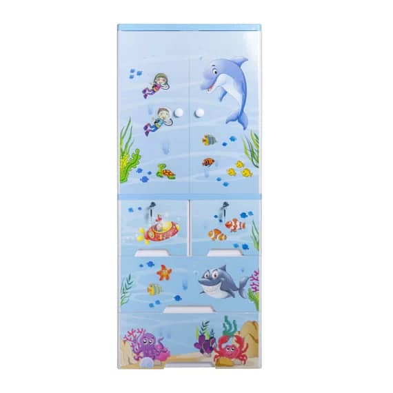 Happy Dolphin Wardrobe Hanging with 4 Drawer Jumbo 6 Layer - Maximizin 3