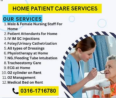 Male and Female Nursing Staff For Home Patient Care, Patient Attendant 0