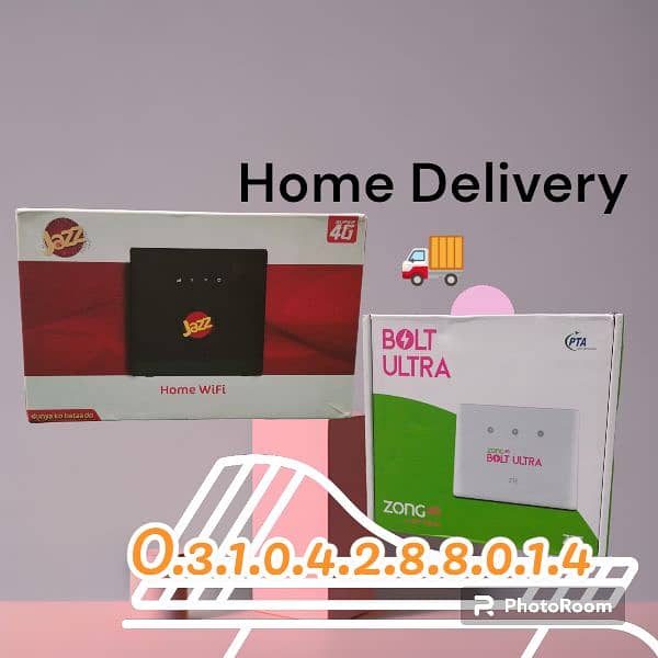 JAZZ Home WiFi ROUTER ZONG BOLT ULTRA ROUTER ALL SIM WORK AVAILABLE 0