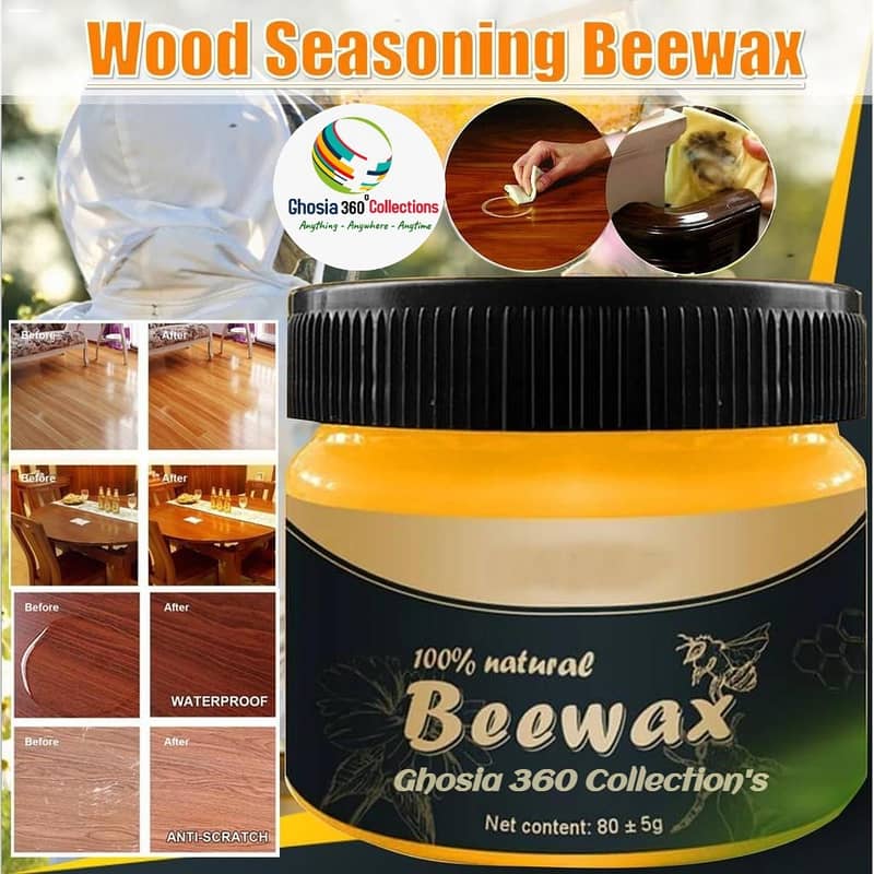 Natural Beeswax Wood Furniture Wax Polish Polishing Beeswax 100% Pure 1