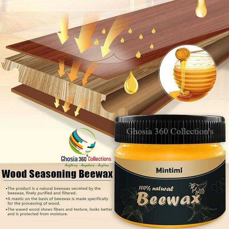 Natural Beeswax Wood Furniture Wax Polish Polishing Beeswax 100% Pure 5