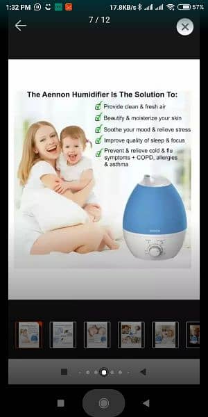 2.5 Liters - Cool Steam Humidifier ( Surahi Style ) with RGB 1