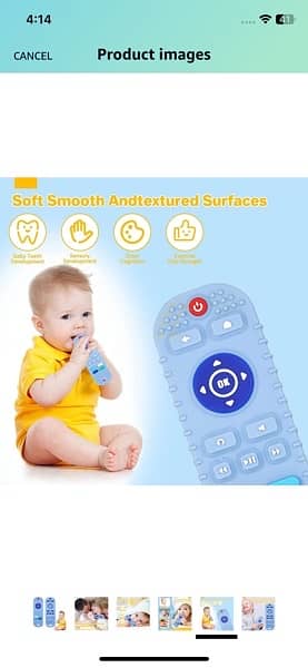 Dubai branded silicon baby teether with strip 100% Bpa free 2