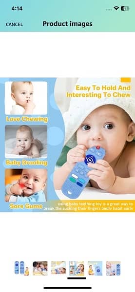 Dubai branded silicon baby teether with strip 100% Bpa free 5