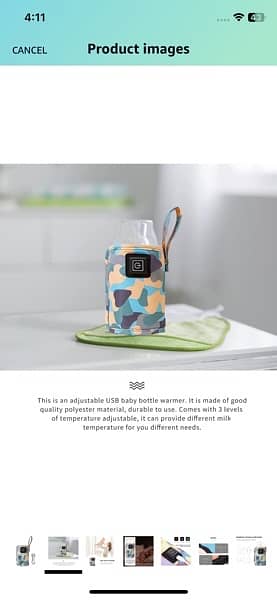 Dubai branded Portable Bottle Keep Warm, USB Travel Milk Heat Keeper 1