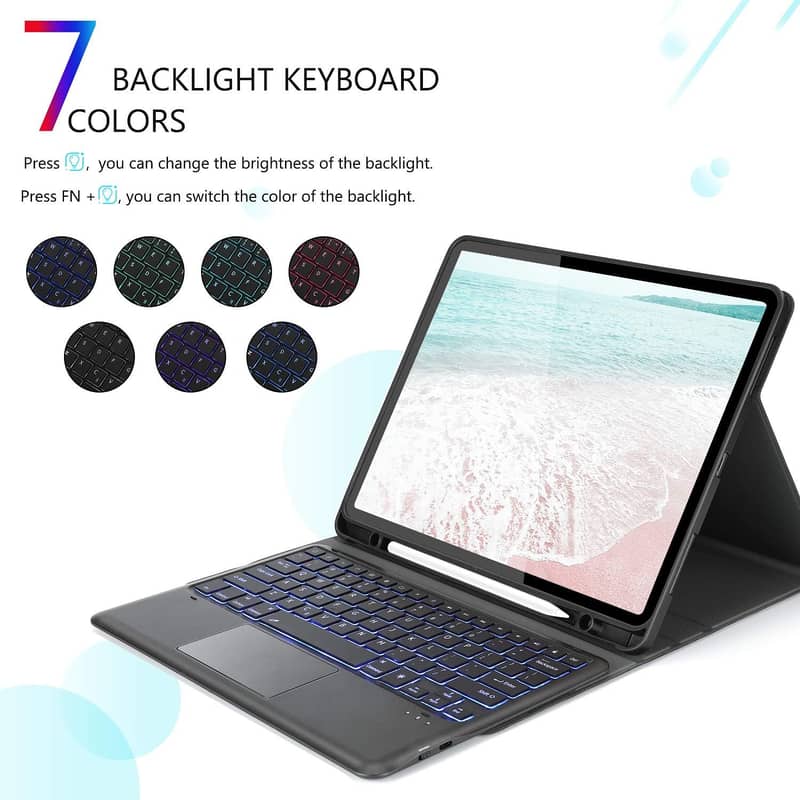 Jelly Ergo Backlit Keyboard Case with Touchpad for All iPad Pro's 16
