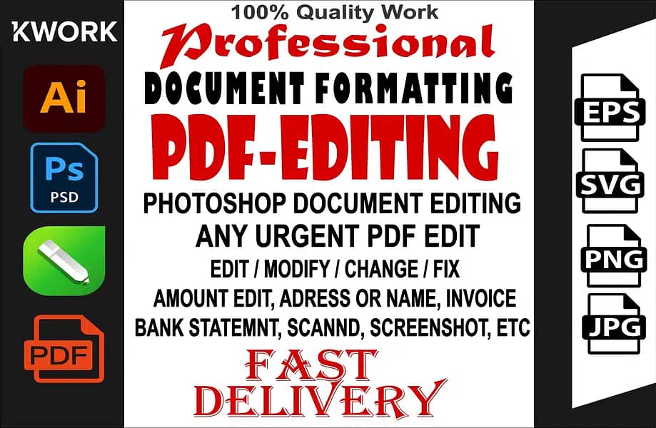Graphic Design Edit PDF JPG Scanned Screenshot Photoshop Document Edit 2