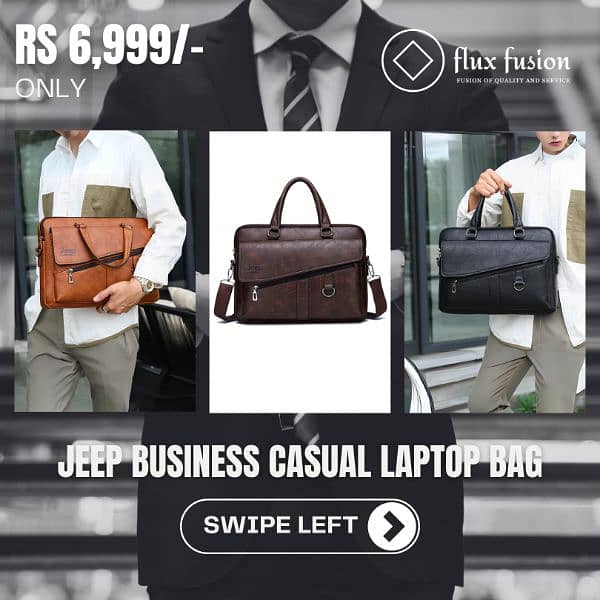 Jeep leather laptop discount bag