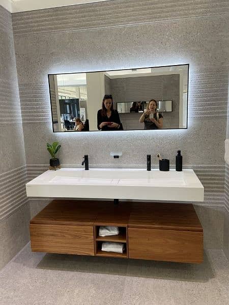 Customized Bathroom Vanity/ Corian top/Pvc box/ 1
