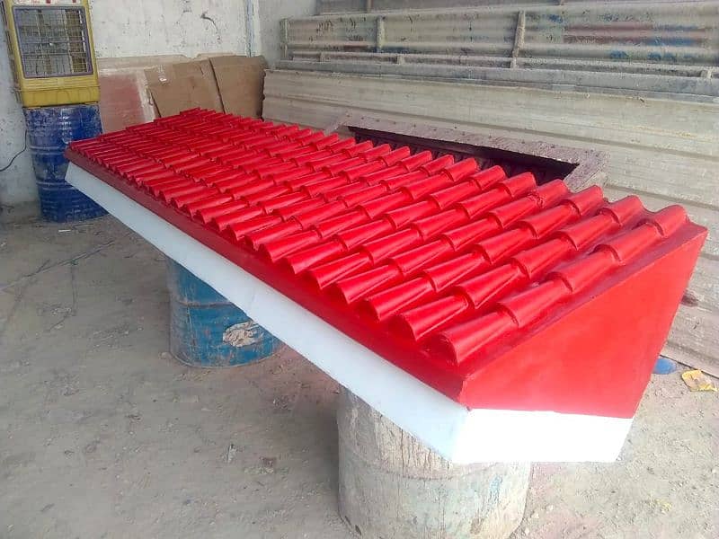 Fiberglass shade for sale in lahore with iron stracture 7