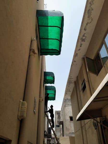 Fiberglass shade for sale in lahore with iron stracture 8