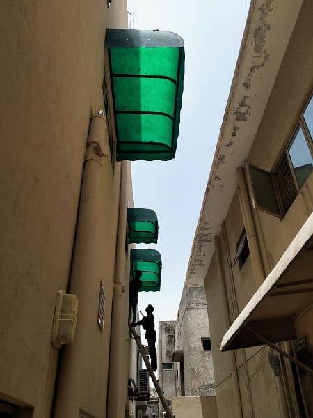 Fiberglass shade for sale in lahore with iron stracture 7