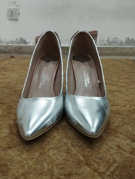Dorothy Perkins Silver Shoes Size 9 Brand New High Heel 2