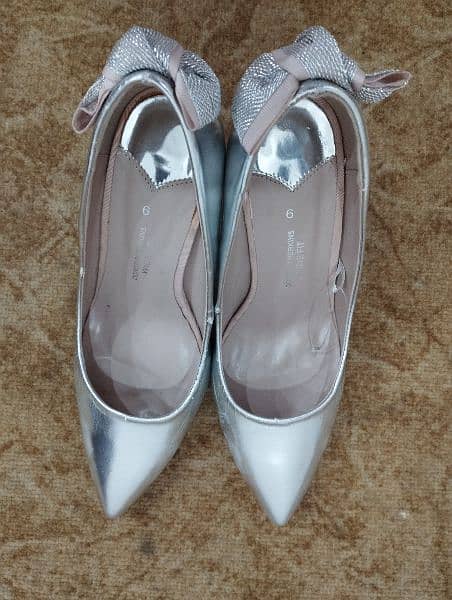 Dorothy Perkins Silver Shoes Size 9 Brand New High Heel 3