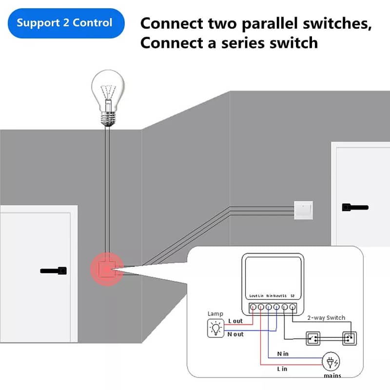 Smart Life WiFi DIY Mini Switch 16A 1