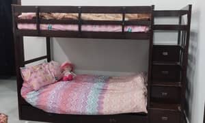 Bunk bed - clean and less used. with 2 matress