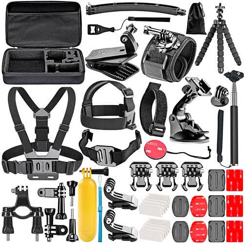 All In One Accessories Kit for GoPro and Action Cameras 0